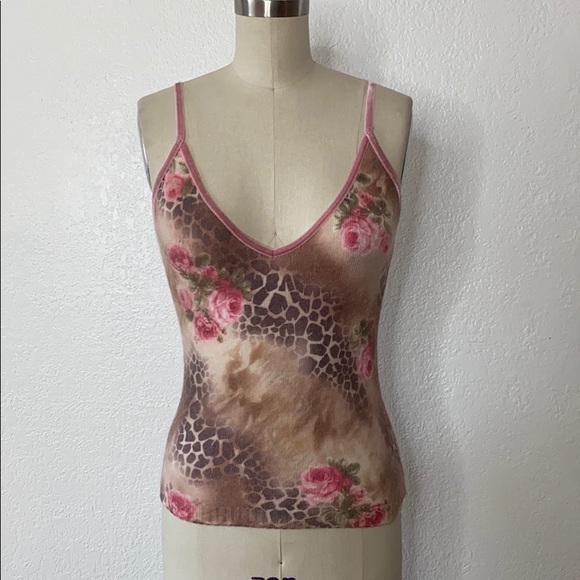 Eva Scacchi Tops - Vintage clueless Y2K rose furry romantic  top S